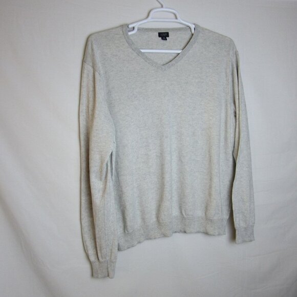 J. Crew Other - J Crew Sweater Beige Cotton Cashmere V-Neck Business Casual Preppy Cozy Men's XL